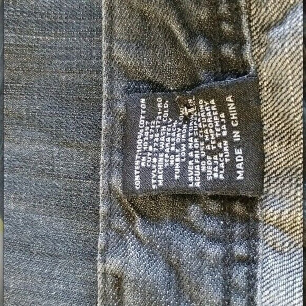 DE Born in LA Women's Black Distressed Straight 100% COTTON Jeans Size 36 - Picture 6 of 11